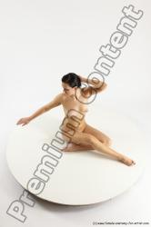 Nude Woman White Sitting poses - ALL Slim long brown Sitting poses - simple Multi angle poses Pinup